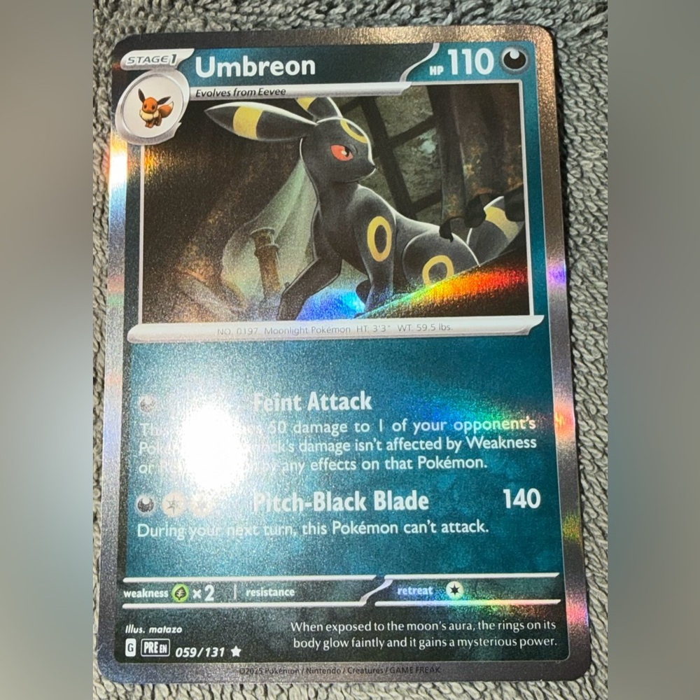 Pokemon Umbreon Card